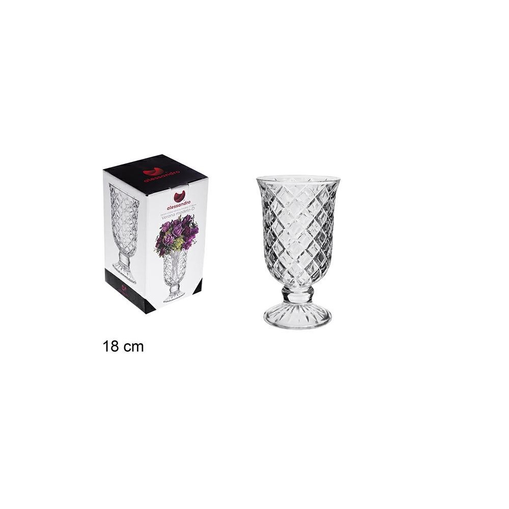 VASO IN VETRO VERONA MODELLO D 18 CM